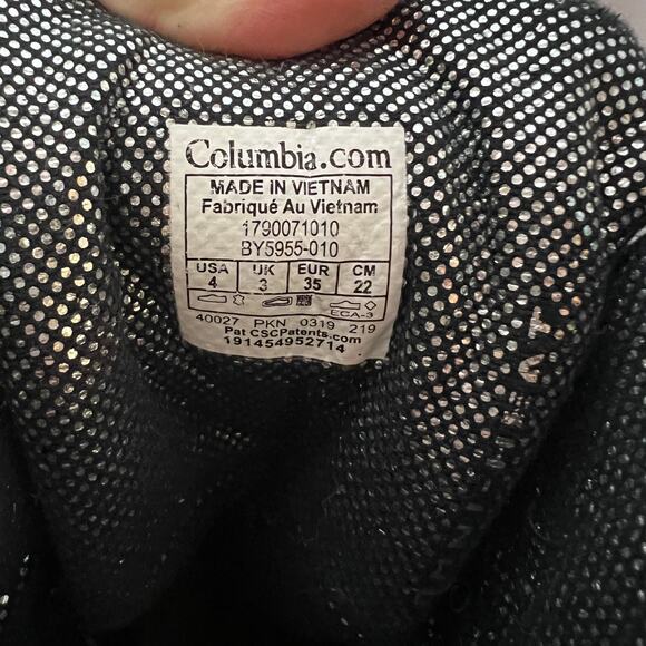 Columbia Black Winter Bugaboot Plus Omni-Heat Boots Unisex Youth Size 4 - Picture 3 of 9